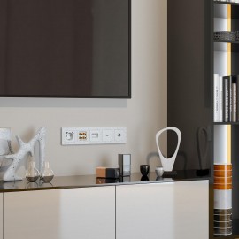 Акустическая розетка Werkel Hammer х4 белый W1285001 4690389163104 - 4690389163104_1