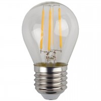 Лампа светодиодная филаментная ЭРА E27 5W 4000K прозрачная F-LED P45-5W-840-E27 Б0043439