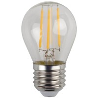 Лампа светодиодная филаментная ЭРА E27 5W 4000K прозрачная F-LED Р45-5W-840-E27 Б0019009