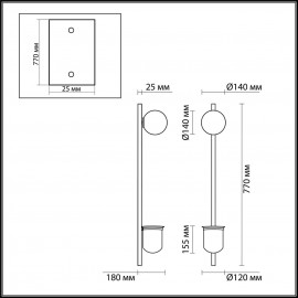 Настенный светильник Odeon Light Flower 4682/1WB - 4682_1_b_1