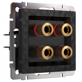Акустическая розетка Werkel Hammer х4 черный W1285008 4690389163128 - Акустическая розетка Werkel Hammer х4 черный W1285008 4690389163128