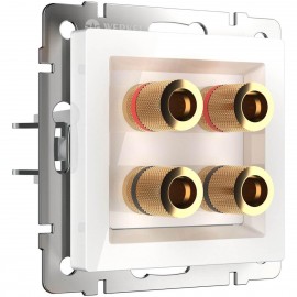 Акустическая розетка Werkel х4 белая WL01-AUDIOx4 4690389059155 - Акустическая розетка Werkel х4 белая WL01-AUDIOx4 4690389059155