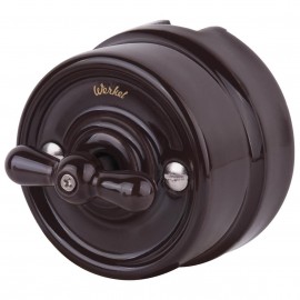 Переключатель Werkel одноклавишный Retro коричневый W5612014 4690389166723 - Переключатель Werkel одноклавишный Retro коричневый W5612014 4690389166723
