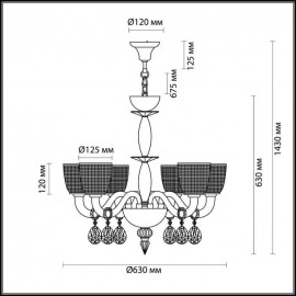Подвесная люстра Odeon Light Pirea 4199/6 - 4199_6_2