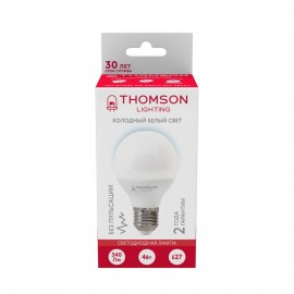 Лампа светодиодная Thomson E27 4W 6500K шар матовая TH-B2363 - t__b2363_1