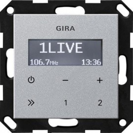 Динамик Gira System 55 радиоприемника RDS алюминий 228426 - Динамик Gira System 55 радиоприемника RDS алюминий 228426