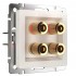 Акустическая розетка Werkel х4 перламутровый рифленый WL13-AUDIOx4 4690389124273 - Акустическая розетка Werkel х4 перламутровый рифленый WL13-AUDIOx4 4690389124273