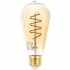 Лампа светодиодная филаментная ЭРА E27 7W 2400K прозрачная F-LED ST64-7W-824-E27 spiral gold Б004766 - Лампа светодиодная филаментная ЭРА E27 7W 2400K прозрачная F-LED ST64-7W-824-E27 spiral gold Б004766