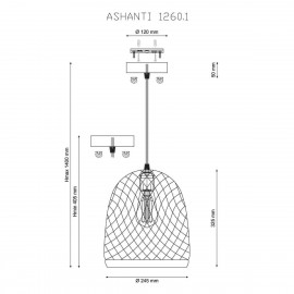 Подвесной светильник Lucia Tucci Ashanti 1260.1 - ashanti_1260_1_1
