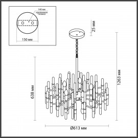 Подвесная люстра Odeon Light Stika 4988/10 - Подвесная люстра Odeon Light Stika 4988/10