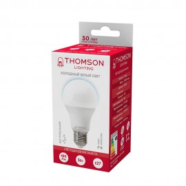 Лампа светодиодная Thomson E27 5W 6500K груша матовая TH-B2300 - Лампа светодиодная Thomson E27 5W 6500K груша матовая TH-B2300
