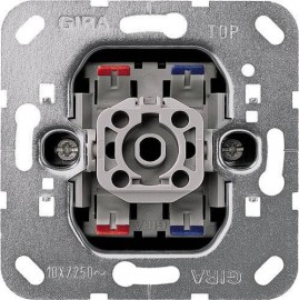Выключатель одноклавишный  двухполюсный Gira System 55 с подсветкой 10A 250V 011200 - Выключатель одноклавишный  двухполюсный Gira System 55 с подсветкой 10A 250V 011200