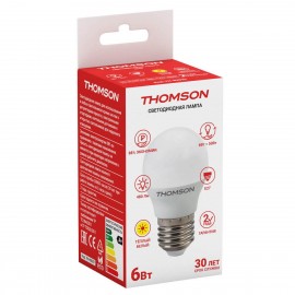 Лампа светодиодная Thomson E27 6W 3000K шар матовая TH-B2037 - t__b2037_1