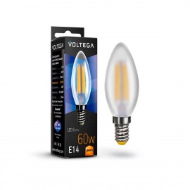Лампа светодиодная филаментная Voltega E14 6W 2800K матовая VG10-C2E14warm6W-F 7044 - Лампа светодиодная филаментная Voltega E14 6W 2800K матовая VG10-C2E14warm6W-F 7044