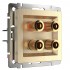 Акустическая розетка Werkel х4 шампань рифленая WL10-AUDIOx4 4690389085192 - Акустическая розетка Werkel х4 шампань рифленая WL10-AUDIOx4 4690389085192