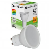 Лампа светодиодная Наносвет GU10 5W 3000K матовая LE-MR16A-50/GU10/930 L108