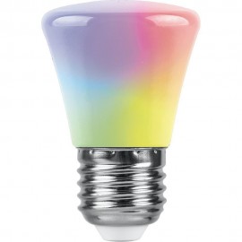 Лампа светодиодная Feron E27 1W RGB матовая LB-372 38128 - Лампа светодиодная Feron E27 1W RGB матовая LB-372 38128