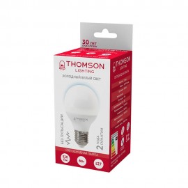 Лампа светодиодная Thomson E27 6W 6500K шар матовая TH-B2318 - t__b2318_2