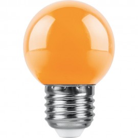 Лампа светодиодная Feron E27 1W RGB оранжевый LB-37 38124 - Лампа светодиодная Feron E27 1W RGB оранжевый LB-37 38124