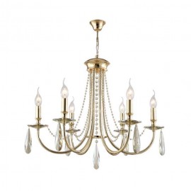 Подвесная люстра Crystal Lux Victoria SP6 Gold/Amber - Подвесная люстра Crystal Lux Victoria SP6 Gold/Amber
