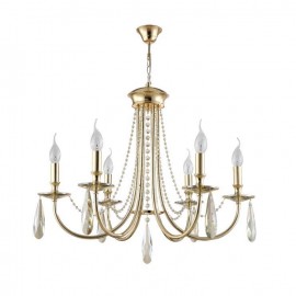 Подвесная люстра Crystal Lux Victoria SP6 Gold/Amber - victoria_sp6_gold_amber_1