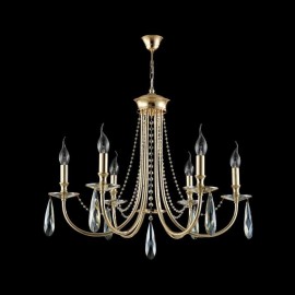 Подвесная люстра Crystal Lux Victoria SP6 Gold/Amber - victoria_sp6_gold_amber_2