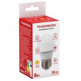 Лампа светодиодная Thomson E27 8W 3000K шар матовая TH-B2039 - t__b2039_1