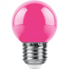 Лампа светодиодная Feron E27 1W RGB розовый LB-37 38123 - Лампа светодиодная Feron E27 1W RGB розовый LB-37 38123