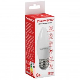 Лампа светодиодная Thomson E27 8W 4000K свеча матовая TH-B2022 - t__b2022_1