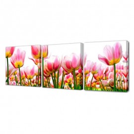 Модульная картина TL-M2006 Toplight - Модульная картина Море тюльпанов Toplight 150х50см TL-M2006