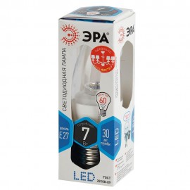 Лампа светодиодная ЭРА E27 7W 4000K прозрачная LED B35-7W-840-E27-Clear Б0017238 - led_b35_7__840_e27_clear_b0017238_3