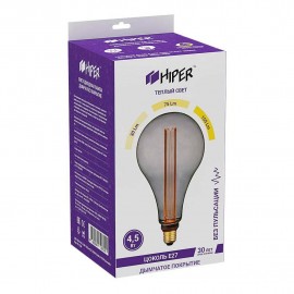 Лампа светодиодная диммируемая Hiper E27 4,5W 1800K дымчатая HL-2246 - _l_2246_2