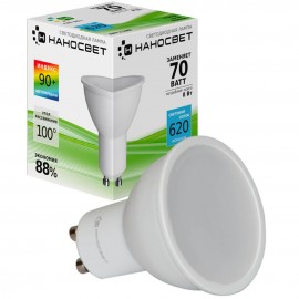 Лампа светодиодная Наносвет GU10 8W 4000K матовая LE-MR16A-8/GU10/940 L189 - Лампа светодиодная Наносвет GU10 8W 4000K матовая LE-MR16A-8/GU10/940 L189