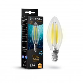 Лампа светодиодная Voltega E14 6,5W 2800K прозрачная VG10-C35E14warm9W-F 7134 - Лампа светодиодная Voltega E14 6,5W 2800K прозрачная VG10-C35E14warm9W-F 7134