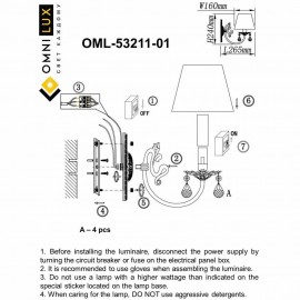 Бра Omnilux Bantine OML-53211-01 - Бра Omnilux Bantine OML-53211-01