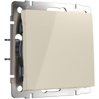 Выключатель Werkel одноклавишный проходной слоновая кость WL03-SW-1G-2W-ivory 4690389046155