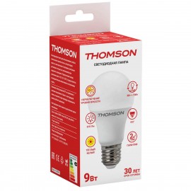 Лампа светодиодная Thomson E27 9W 3000K груша матовая TH-B2161 - t__b2161_1