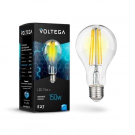Лампа светодиодная филаментная Voltega E27 15W 4000К прозрачная VG10-A1E27cold15W-F 7103 - Лампа светодиодная филаментная Voltega E27 15W 4000К прозрачная VG10-A1E27cold15W-F 7103