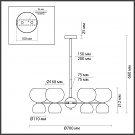 Подвесная люстра Odeon Light Changi 4978/12 - Подвесная люстра Odeon Light Changi 4978/12