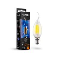Лампа светодиодная диммируемая филаментная Voltega E14 6W 2800K прозрачная VG10-CW35E14warm6W-FD 708