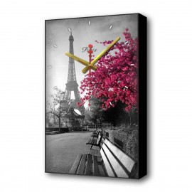 Часы-картина TL-C5015 Toplight - Настенные часы Осенний Париж Timebox Toplight 60х37х4см TL-C5015