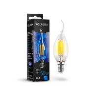 Лампа светодиодная диммируемая филаментная Voltega E14 6W 4000K прозрачная VG10-CW35E14cold6W-FD 708