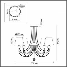 Подвесная люстра Lumion Asanta 3228/5 - 3228_5_1