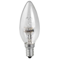 Лампа галогенная ЭРА E27 42W 2700K прозрачная HAL-B35-42W-230V-E14-CL C0038551