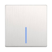 Выключатель Werkel одноклавишный с подсветкой перламутровый рифленый WL13-SW-1G-LED 4690389124402