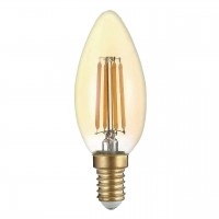 Лампа светодиодная филаментная Thomson E14 9W 2400K свеча прозрачная TH-B2115