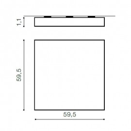 Накладной светильник Azzardo Panel 60 3000K AZ1272 - Накладной светильник Azzardo Panel 60 3000K AZ1272