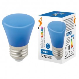 Лампа светодиодная Volpe E27 1W синяя LED-D45-1W/BLUE/E27/FR/С BELL UL-00005639 - Лампа светодиодная Volpe E27 1W синяя LED-D45-1W/BLUE/E27/FR/С BELL UL-00005639