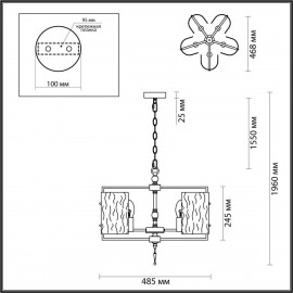 Подвесная люстра Odeon Light Elegante 4878/5 - Подвесная люстра Odeon Light Elegante 4878/5
