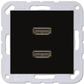 Розетка HDMI двойная Jung A 500 черная MAA1133SW - Розетка HDMI двойная Jung A 500 черная MAA1133SW